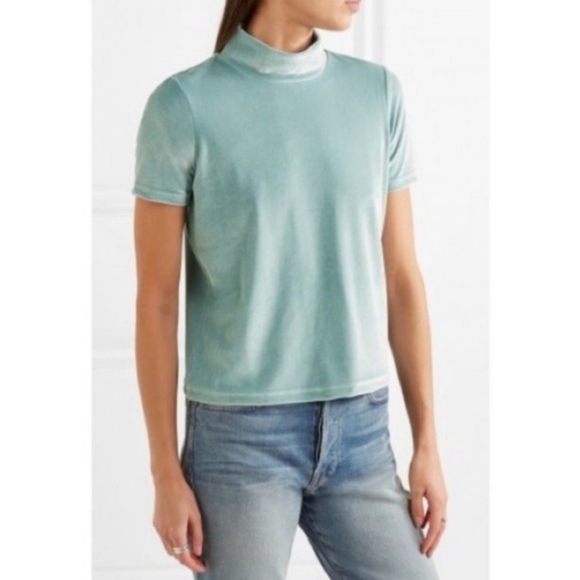 Madewell Tops - Madewell Velvet Mockneck Tee